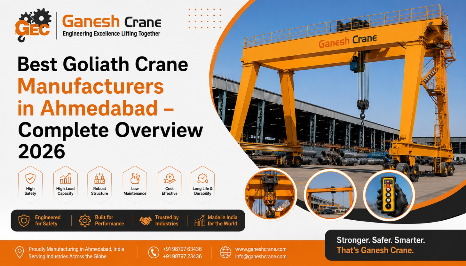 Best Goliath Crane Manufacturers in Ahmedabad  Complete Overview 2026