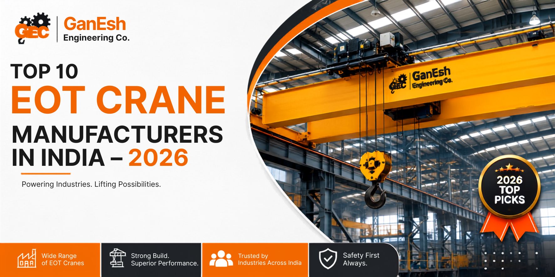 Top 10 EOT Crane Manufacturers in India 2026