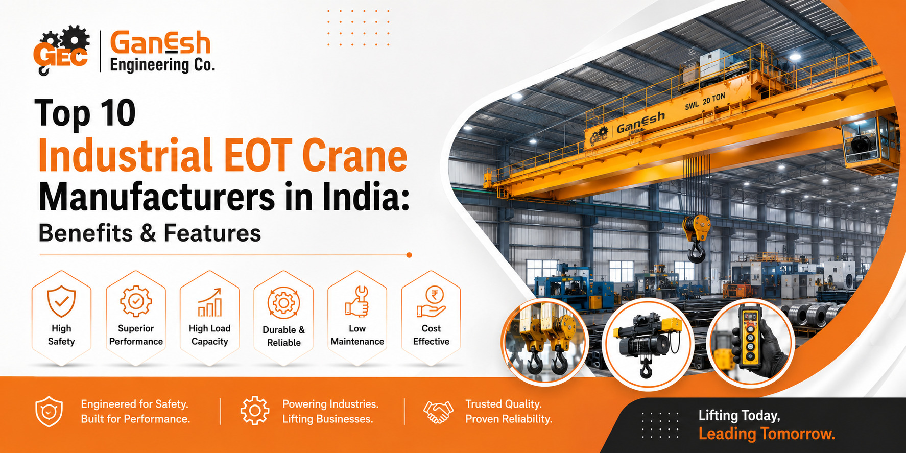 Top 10 Industrial EOT Crane Manufacturers in India Benefits & Features