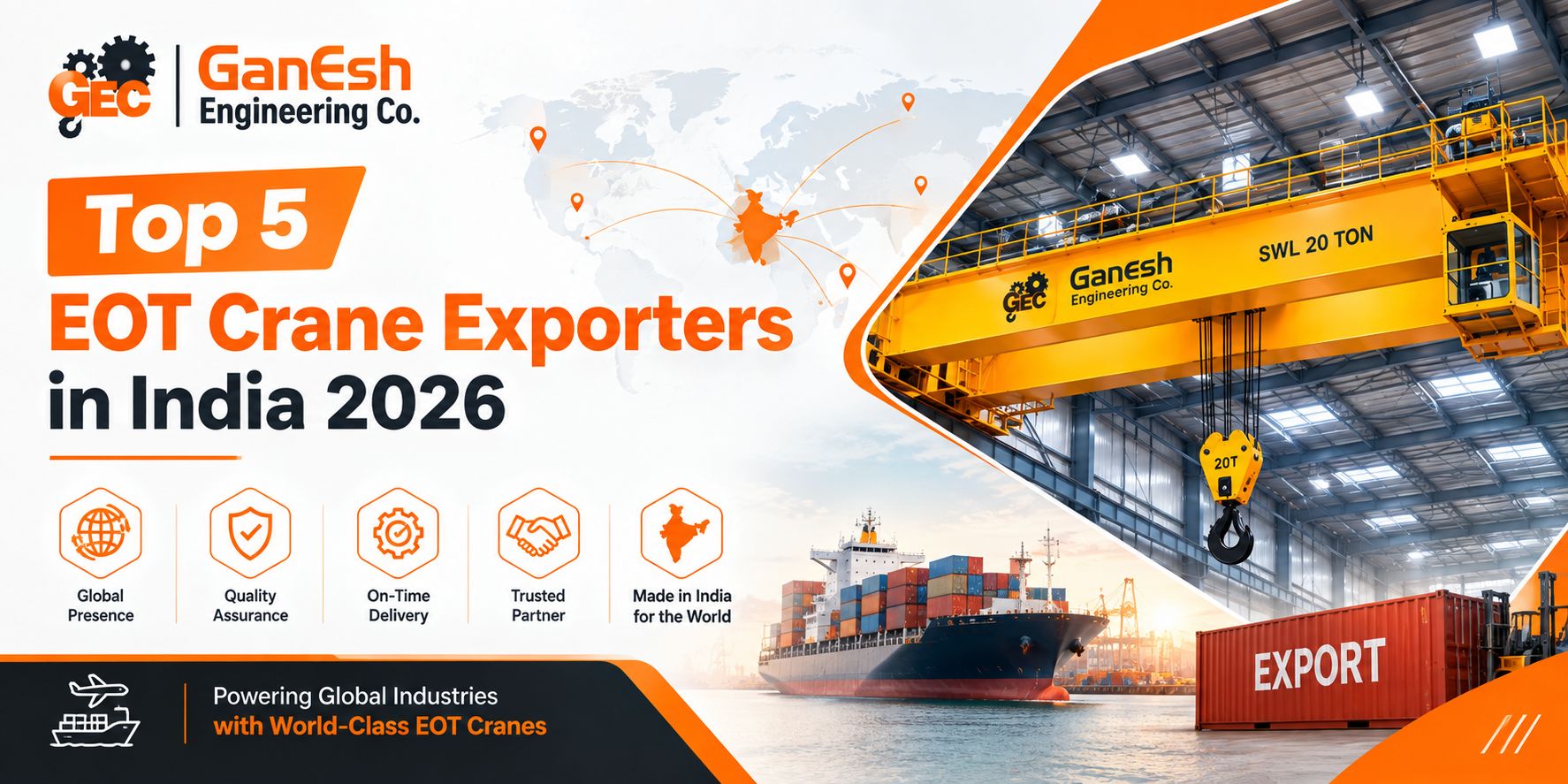 Top 5 EOT Crane Exporters in India 2026