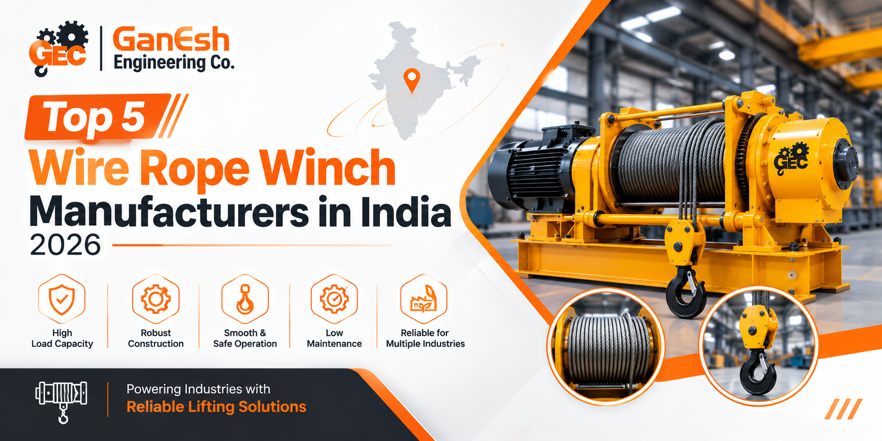 Top 5 Wire Rope Winch Manufacturers in India 2026