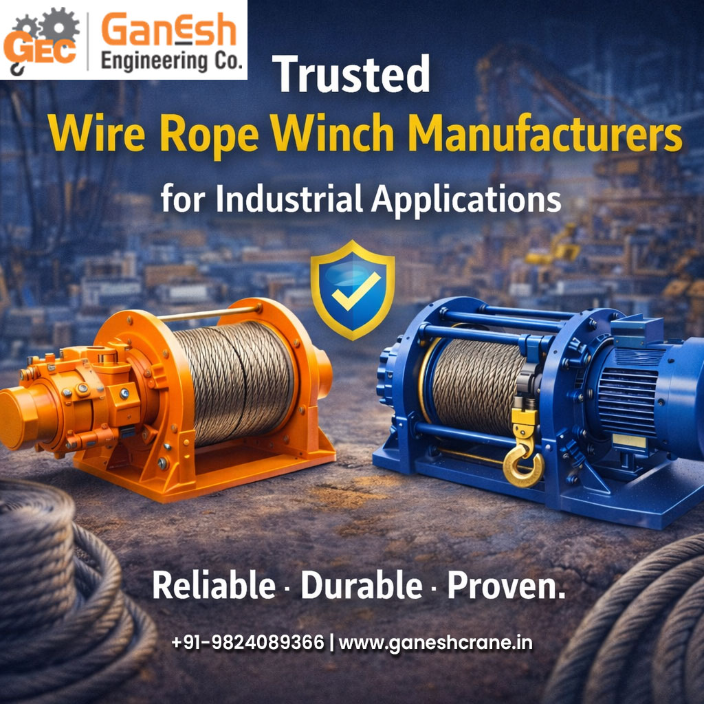 Trusted Wire Rope Winch Manufacturers for Industrial Applications