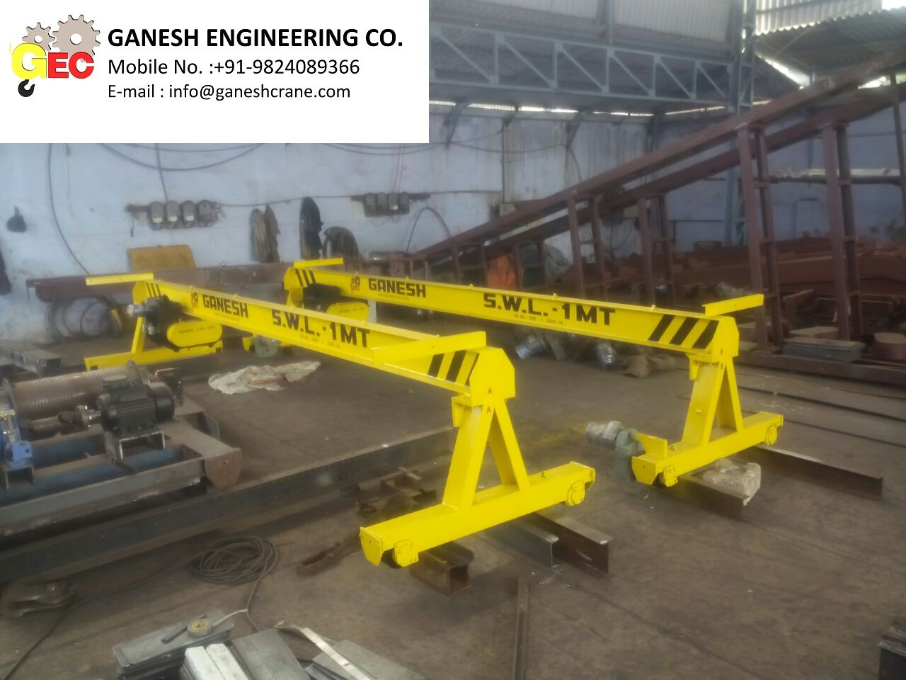 Single Girder Eot Crane With Table Manufacturers in Ahmedabad